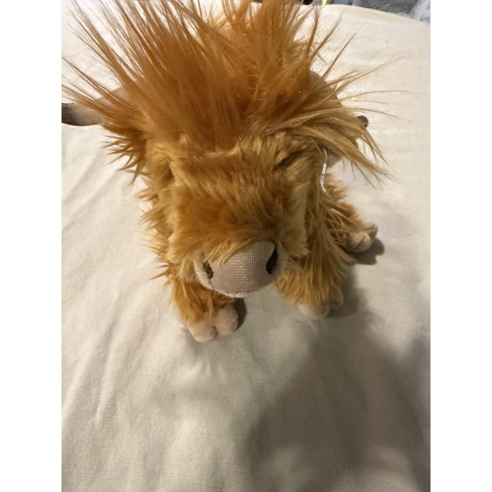 Living Nature Highland‎ Cow Brown Stuffed Animal | Farm Toy with Sound | Soft...